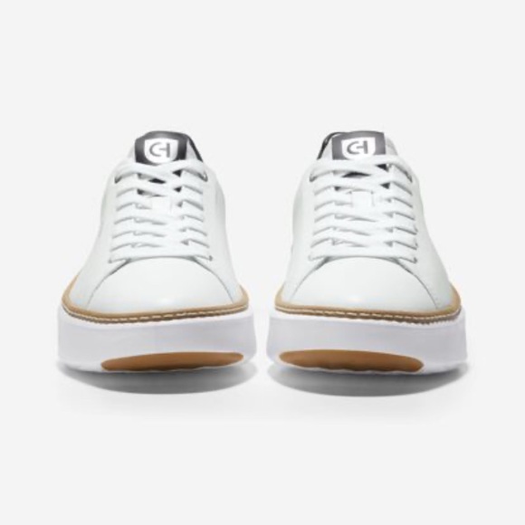 Cool Haan GrandPro Topspin Sneakers. Women’s size 8.5. White Leather. - Picture 1 of 13